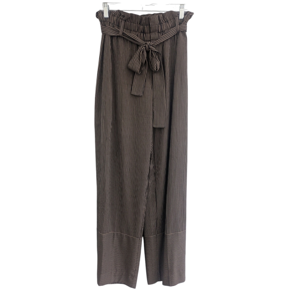 Point Sur J. Crew Navy Tan Stripe Paper Bag Pants